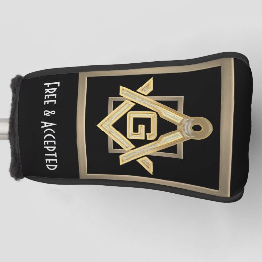 Masonic Golden Rush Golf Headcover (Vorderseite)