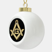 Masonic Golden Rush Keramik Kugel-Ornament (Rechts)