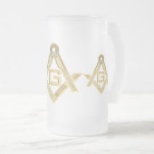 Masonic Golden Rush Mattglas Bierglas (VorderseiteRechts)