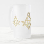 Masonic Golden Rush Mattglas Bierglas (Vorderseite Links)