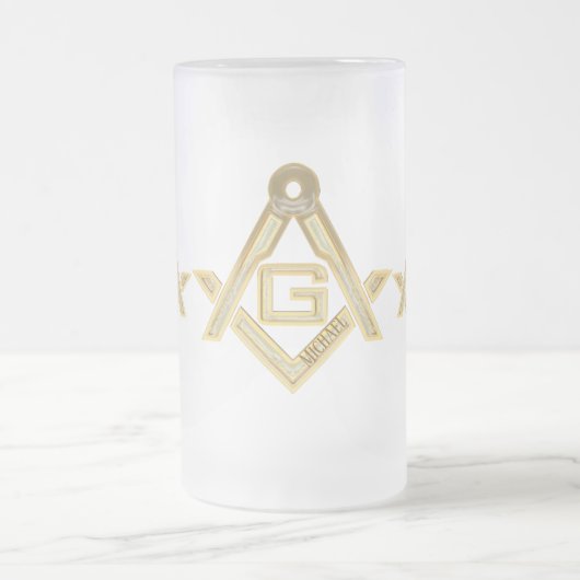 Masonic Golden Rush Mattglas Bierglas (Mittel)