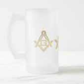 Masonic Golden Rush Mattglas Bierglas (Links)