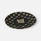 Masonic Golden Rush Pappteller (Schrägansicht)
