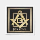 Masonic Golden Rush Serviette (Vorderseite)