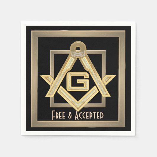 Masonic Golden Rush Serviette (Vorderseite)