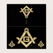 Masonic Golden Rush Visitenkarten (Außenseite Aufgefaltet)