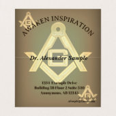 Masonic Golden Rush Visitenkarten (Innenseite Aufgefaltet)