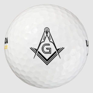 Masonic Golf Ball Briefmarke Geeignete Freimaure