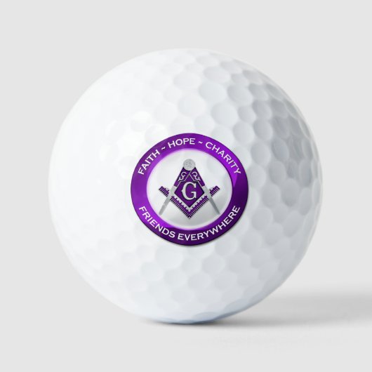Masonic Golf Balls Purple Golfball (Vorderseite)