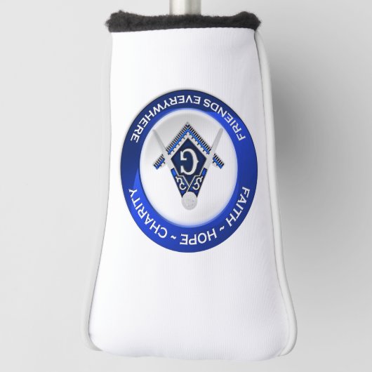 Masonic Golf Putter Cover Headcover (Rotieren 90)