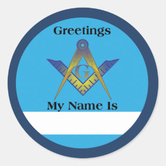 MASONIC-Grüße Runder Aufkleber