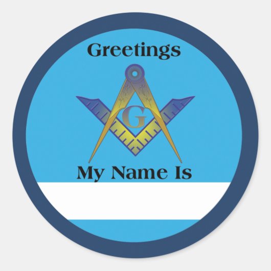 MASONIC-Grüße Runder Aufkleber (Vorderseite)
