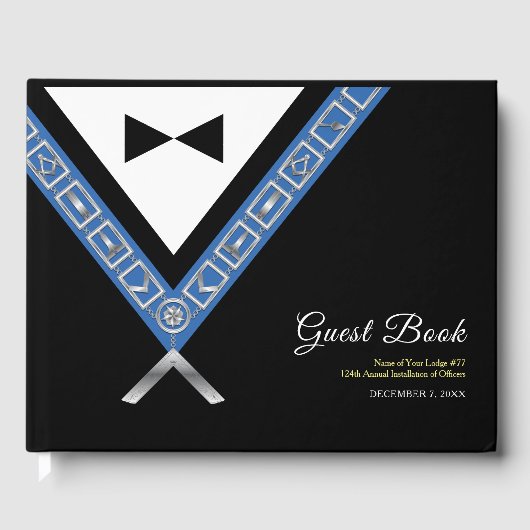 Masonic Guest Book | Jewels Tux Gästebuch (Vorderseite)