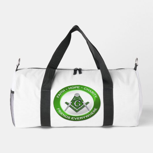 Masonic Gym Bag Green Duffle Bag (Rückseite)