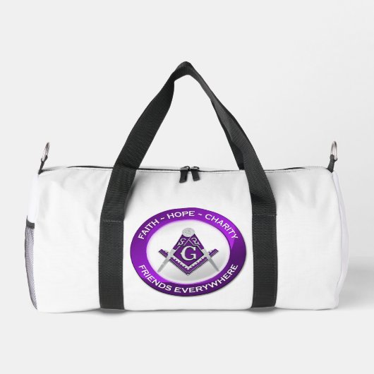 Masonic Gym Bag Purple Duffle Bag (Rückseite)