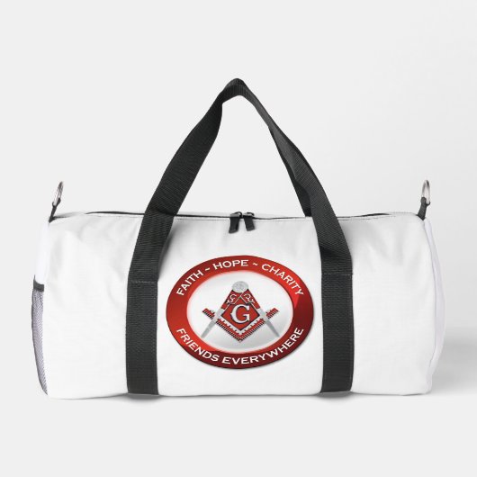 Masonic Gym Bag Red Duffle Bag (Rückseite)