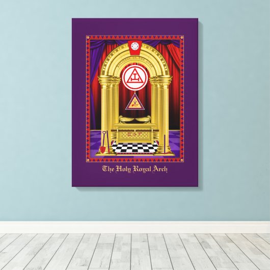 Masonic Holy Royal Arch mit Werkzeugen Leinwanddruck (Insitu (Holzboden))