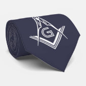 Masonic Krawatte - Blue Gray Freemason Necktie Mod (Gerollt)