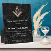 Masonic Lodge Appreciation Award Plaque Fotoplatte (Seite)