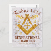 Masonic Lodge Behaltend Tradition Postkarte (Vorne/Hinten)