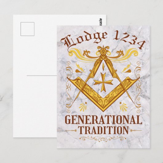 Masonic Lodge Behaltend Tradition Postkarte (Vorne/Hinten)