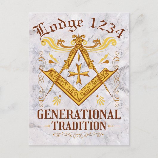 Masonic Lodge Behaltend Tradition Postkarte (Vorderseite)