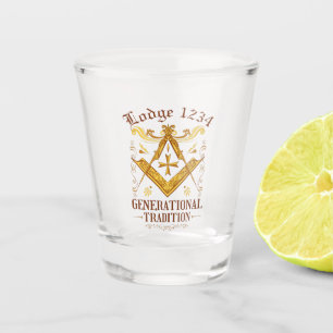 Masonic Lodge Behaltend Tradition Schnapsglas