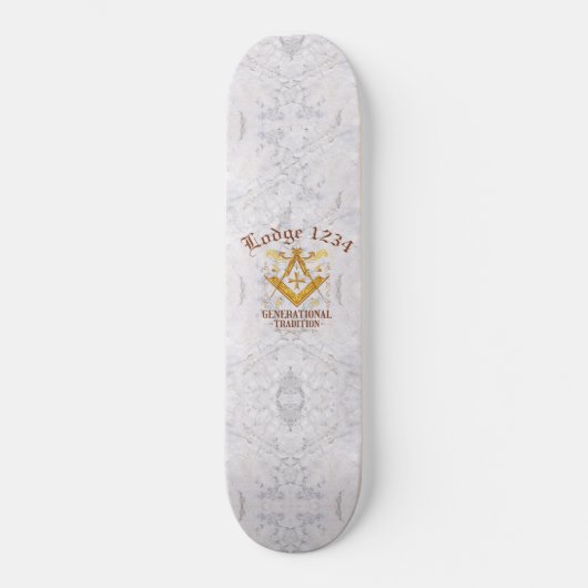 Masonic Lodge Behaltend Tradition Skateboard (Vorderseite)
