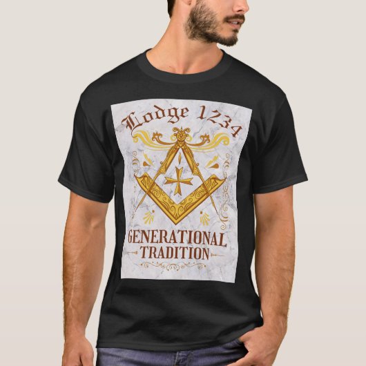 Masonic Lodge Behaltend Tradition T-Shirt (Vorderseite)