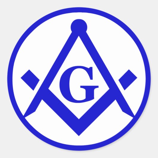 Masonic Lodge, NICHT WATERPROOF Runder Aufkleber (Vorderseite)