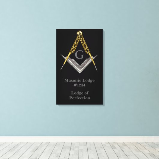 Masonic Lodge Wall Hanging Leinwanddruck (Insitu (Holzboden))