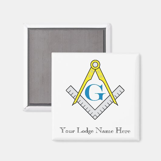 Masonic Magnet Customize Lodge Name (Vorderseite/Rückseite)
