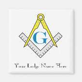 Masonic Magnet Customize Lodge Name (Vorne)