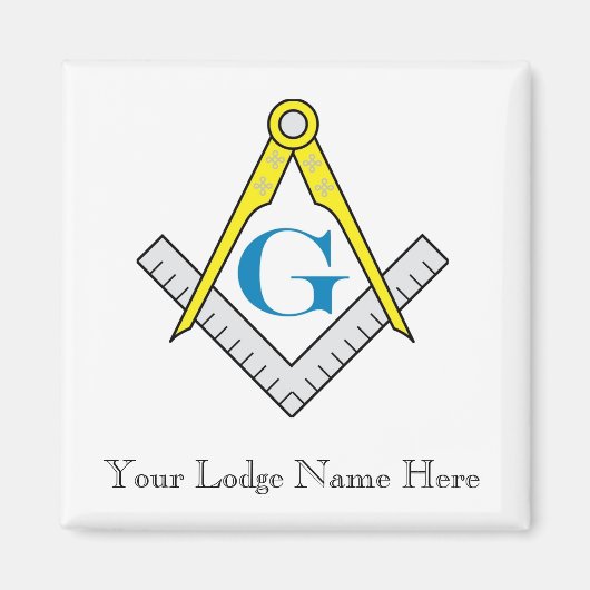 Masonic Magnet Customize Lodge Name (Vorne)