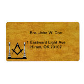 Masonic Mailing Label (Vorne)