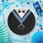 Masonic Masters Jewel Tux Template Freemason Pappteller (Party)