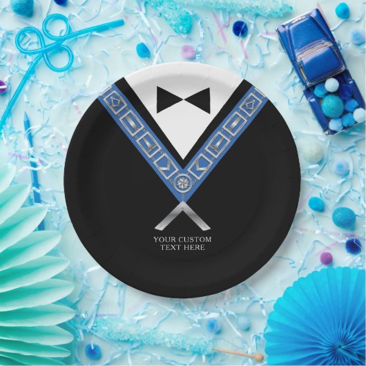 Masonic Masters Jewel Tux Template Freemason Pappteller (Party)