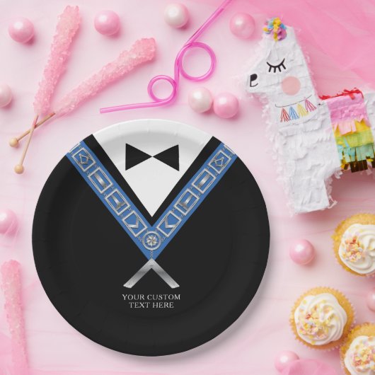 Masonic Masters Jewel Tux Template Freemason Pappteller (Party)