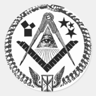 Masonic Memorabilia Runder Aufkleber