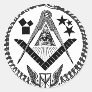 Masonic Memorabilia Runder Aufkleber
