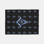 Masonic Minds (blau) Fleecedecke (Vorderseite (Horizontal))