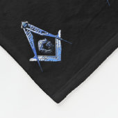 Masonic Minds (blau) Fleecedecke (Ecke)
