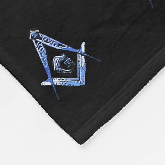 Masonic Minds (blau) Fleecedecke (Ecke)