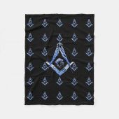 Masonic Minds (blau) Fleecedecke (Vorderseite)