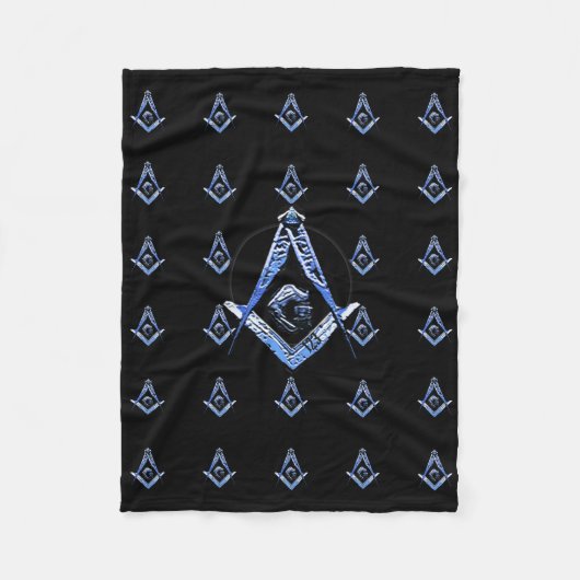 Masonic Minds (blau) Fleecedecke (Vorderseite)