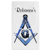 Masonic Minds (blau) Kleine Geschenktüte (Rückseite)