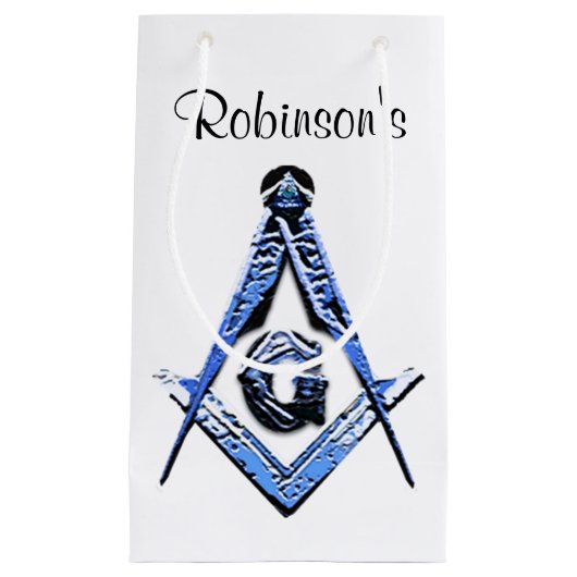 Masonic Minds (blau) Kleine Geschenktüte (Vorderseite)