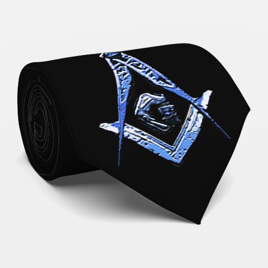 Masonic Minds (blau) Krawatte (Gerollt)