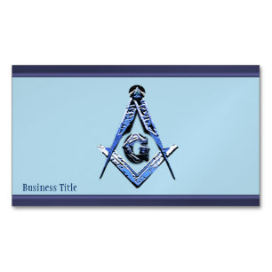 Masonic Minds (blau) Magnetische Visitenkarte