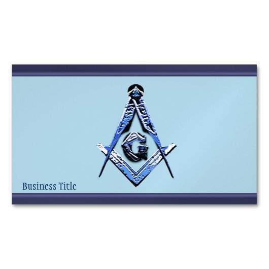 Masonic Minds (blau) Magnetische Visitenkarte (Vorderseite)